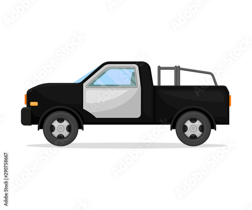 Police pickup. Vector illustration on a white background.