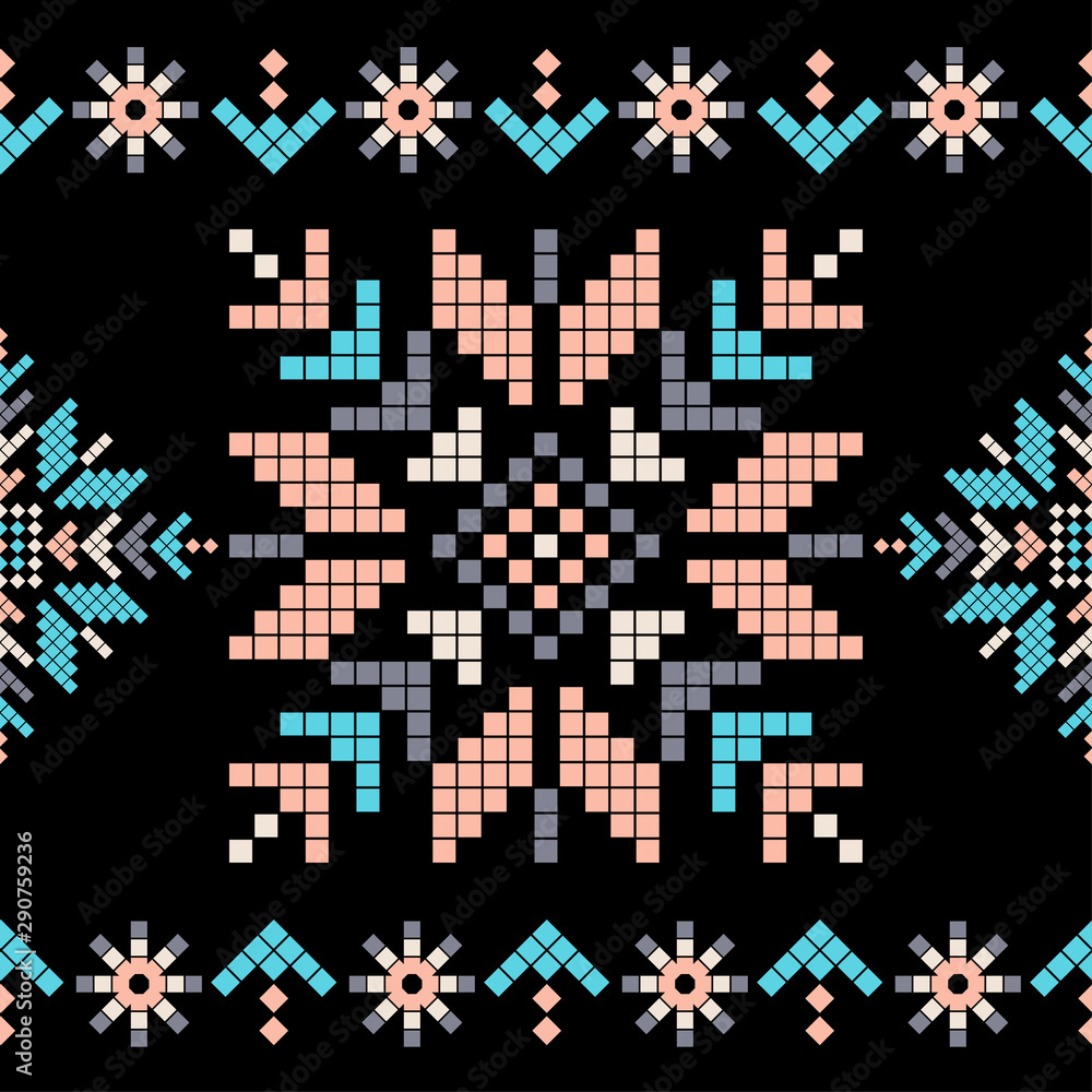 Snowflakes. Seamless knitted pattern. A warm sweater. Knitted mosaic. Can be used for wallpaper, textile, invitation card, wrapping, web page background. Snowflakes. Seamless knitted pattern. A warm sweater. Knitted mosaic. Can be used for wallpaper, textile, invitation card, wrapping, web page background.