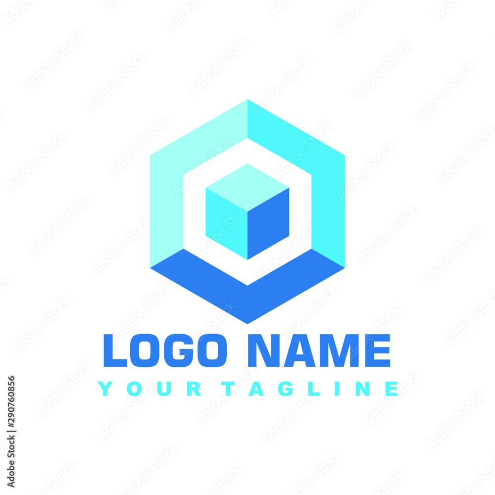 minimalist blue logo vector design minimalist blue logo vector design