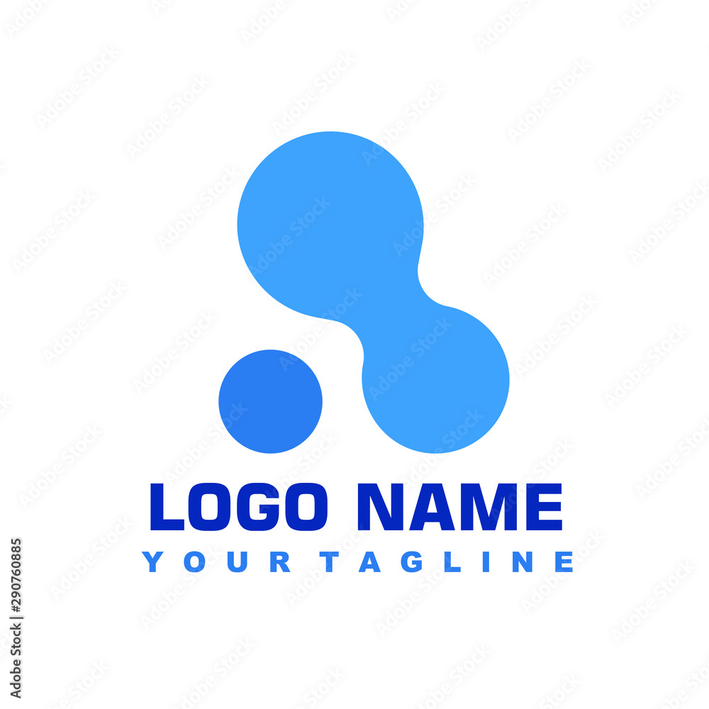 minimalist blue logo vector design minimalist blue logo vector design