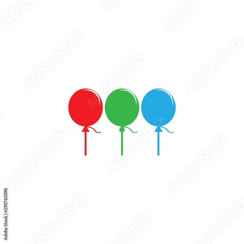 Balloon logo template vector icon illustration