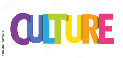 CULTURE vector rainbow gradient typography banner