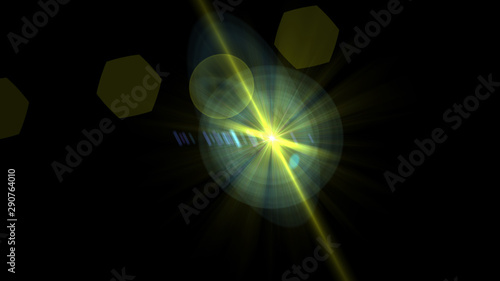 Wallpaper Mural Bright Yellow Lens Flare Torontodigital.ca