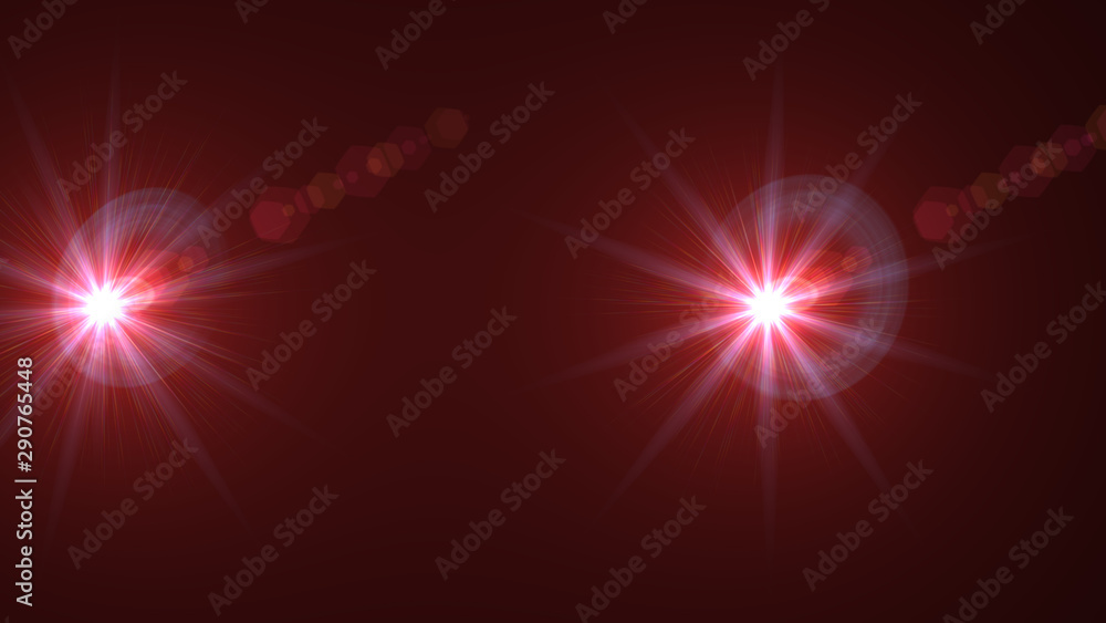 Bright Red Lens Flare