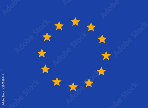 Flag of the European Union. Accurate dimensions, element proportions and colors. Vector