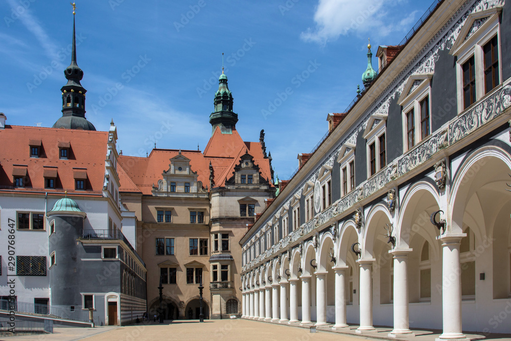 Stallhof, Residenzschloss, Dresden, Sachsen, Deutschland, Europa