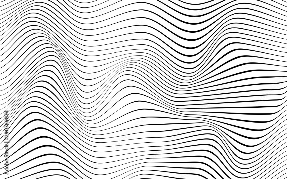 Black line wave curve concept abstract vector with white background Black line wave curve concept abstract vector with white background