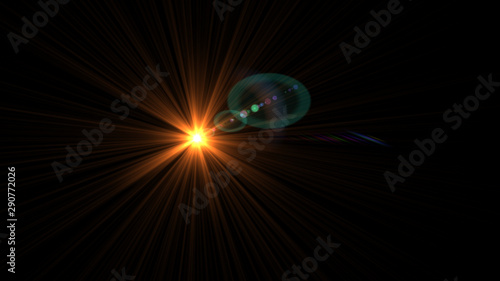 Bright Orange Lens Flare