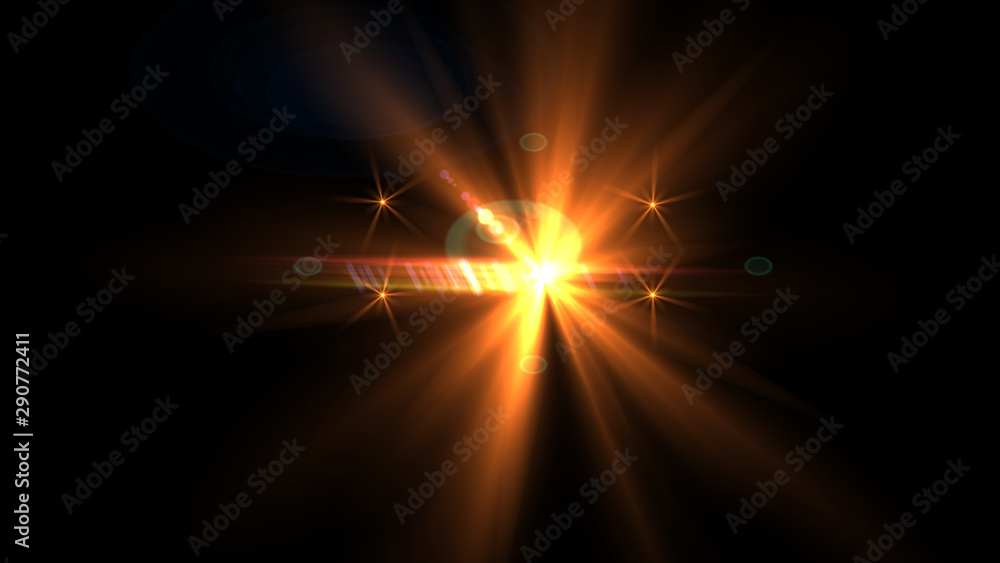 Bright Orange Lens Flare