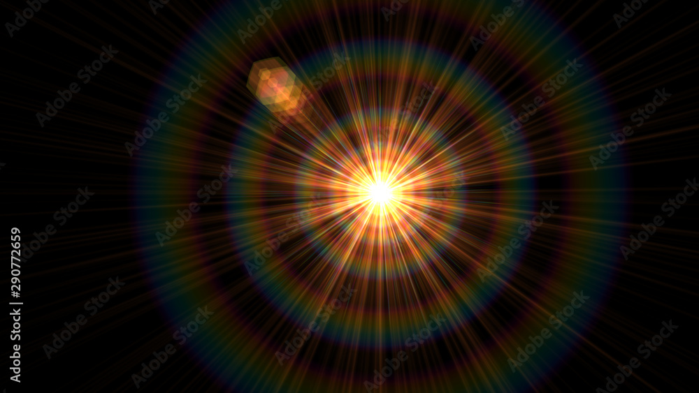 Obraz premium Bright Orange Lens Flare