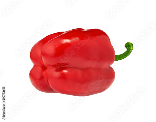 Red peppers isolated on white background.Clipping Path