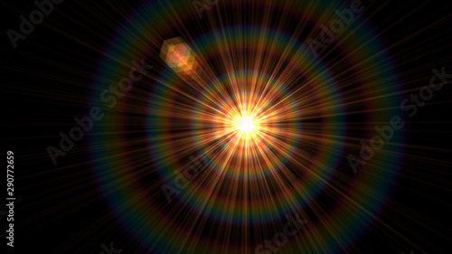 Bright Orange Lens Flare