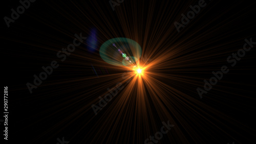 Bright Orange Lens Flare