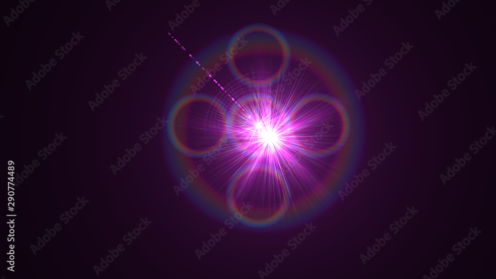 Obraz premium Bright Magenta Lens Flare