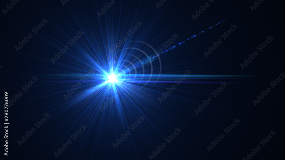 Bright Light Blue Lens Flare Bright Light Blue Lens Flare