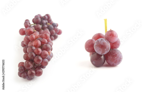 fresh red grape isolated on white background