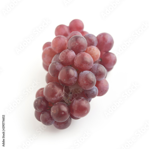 fresh red grape isolated on white background