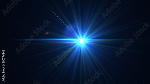 Bright Light Blue Lens Flare
