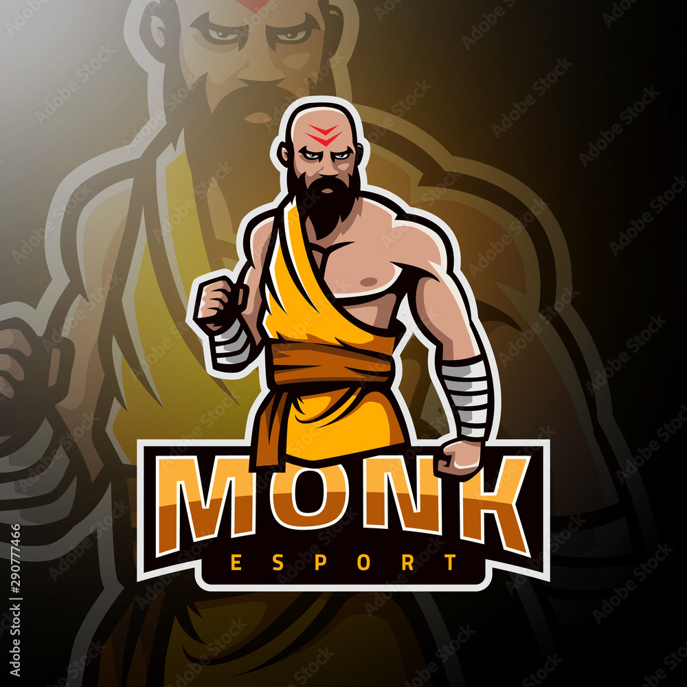 Bearded monk logo gaming Bearded monk logo gaming