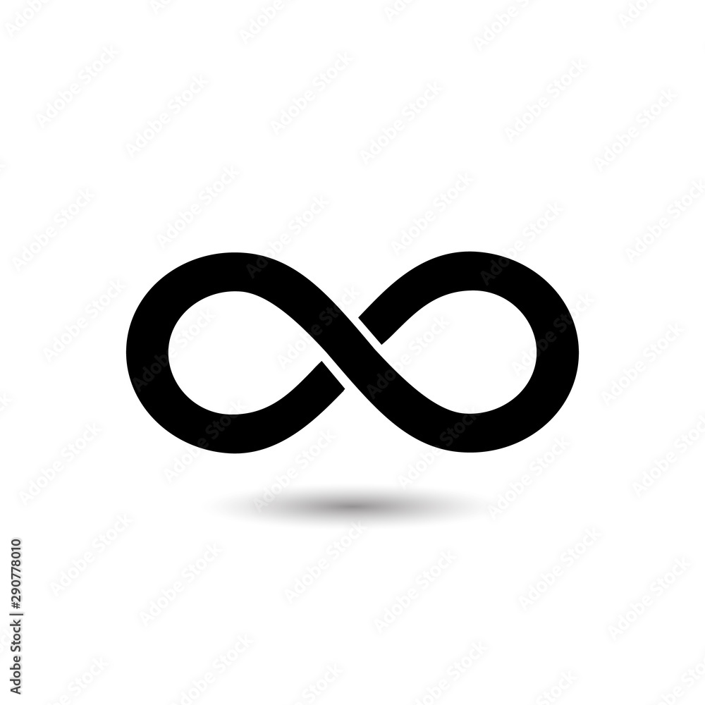 Infinity Icon on white. Vector Infinity Icon on white. Vector