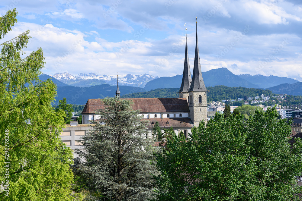 Hofkirche St. Leodegar in Luzern, Schweiz