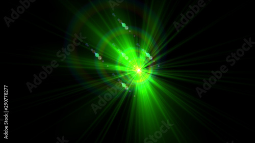 Bright Green Lens Flare