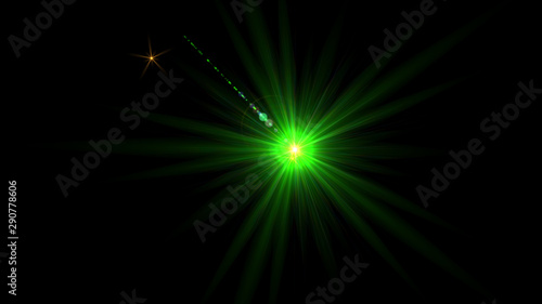 Bright Green Lens Flare © cplani