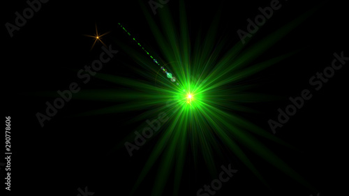 Bright Green Lens Flare