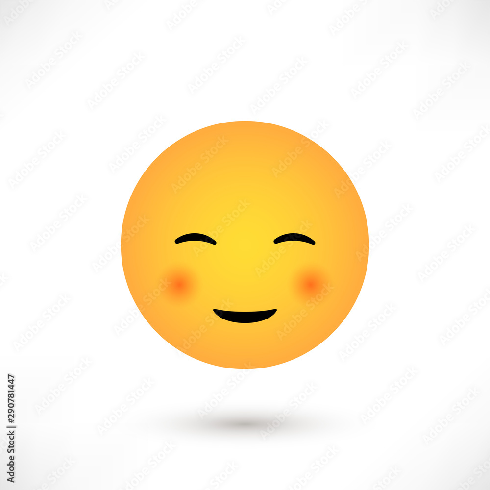 Fototapeta premium Smiling emoticon round