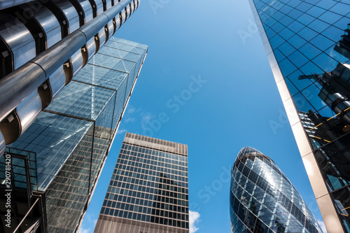Photography Windows of Skyscraper Business Office, Corporate building in London City, Englan