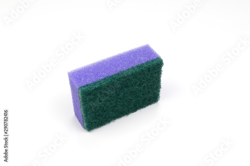 nice colorful cleaning sponge isolated on white background