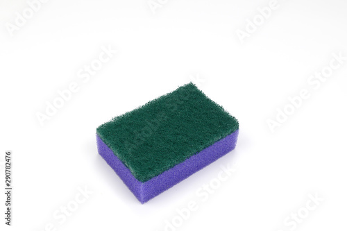 nice colorful cleaning sponge isolated on white background