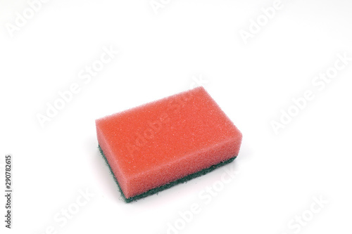 nice colorful cleaning sponge isolated on white background