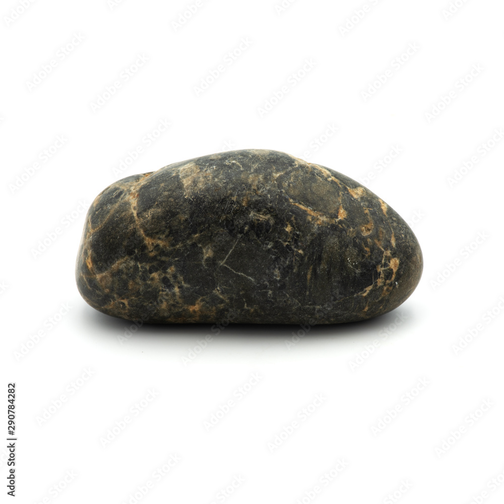 Fototapeta premium Close up rock ,Different kind of pebbles stone ,isolated on the white background.