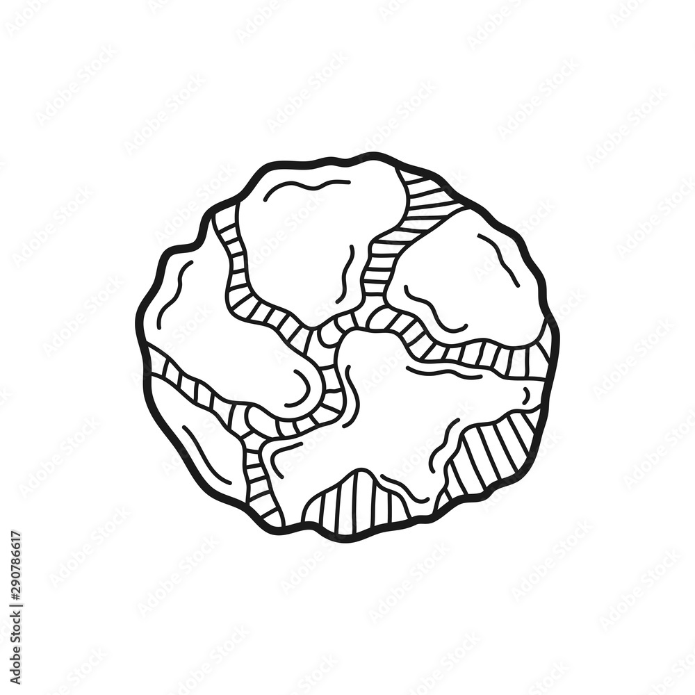 Hand drawn crumpled paper isolated on a white. Vector illustration Hand drawn crumpled paper isolated on a white. Vector illustration