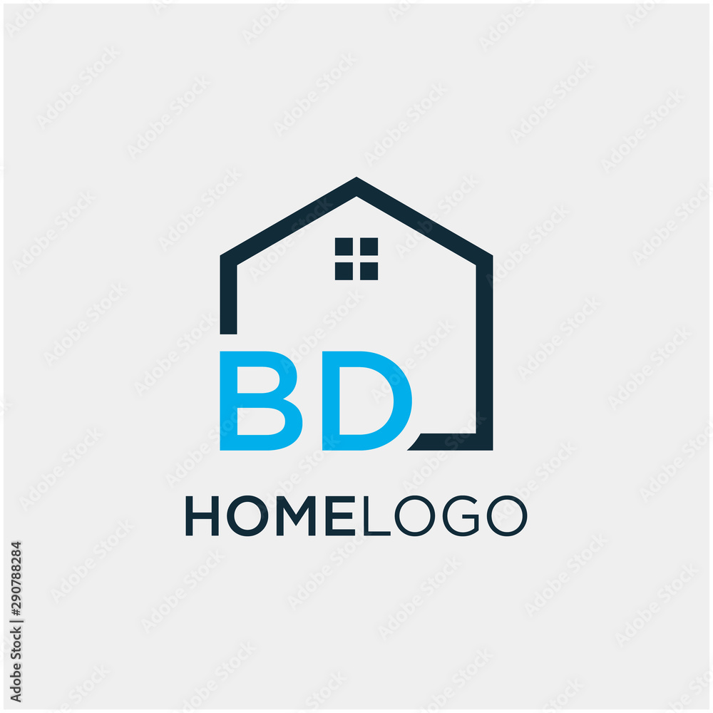 letter BD Line House Real Estate Logo. home initial B D concept. Construction logo template, Home and Real Estate icon. Housing Complex Simple Vector Logo Template. - vector letter BD Line House Real Estate Logo. home initial B D concept. Construction logo template, Home and Real Estate icon. Housing Complex Simple Vector Logo Template. - vector