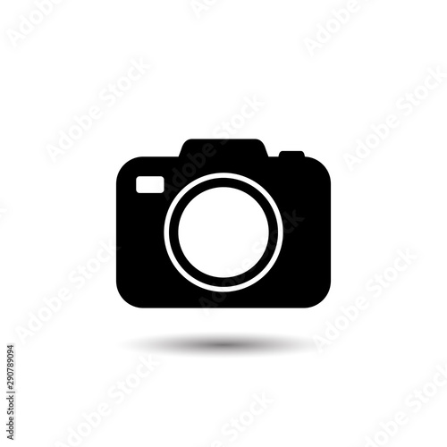 Photo camera vector icon on white vector