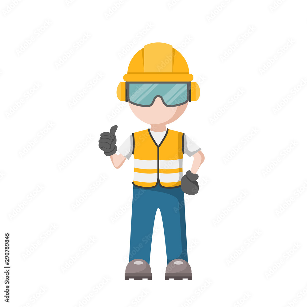 Vector design of personal protective equipment for work. Occupational Health and Safety Vector design of personal protective equipment for work. Occupational Health and Safety