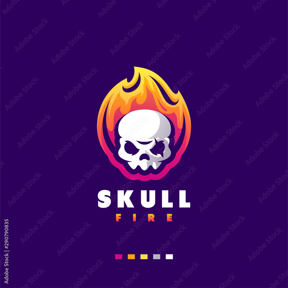 skull logo design vector illustration