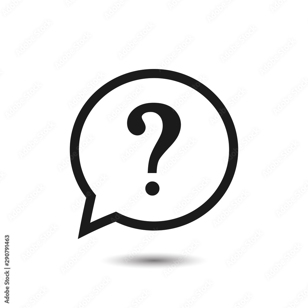 Question Mark icon on white vector illustration Question Mark icon on white vector illustration
