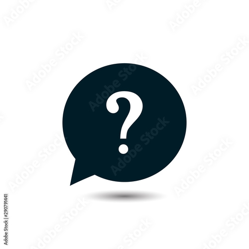 Question Mark icon on white vector illustration