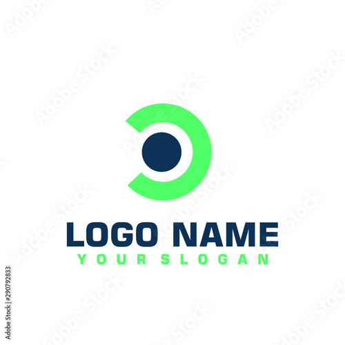 Elegant minimalist blue vector logo