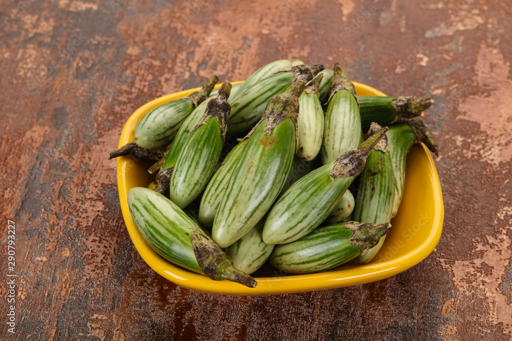 Green asian eggplant Green asian eggplant