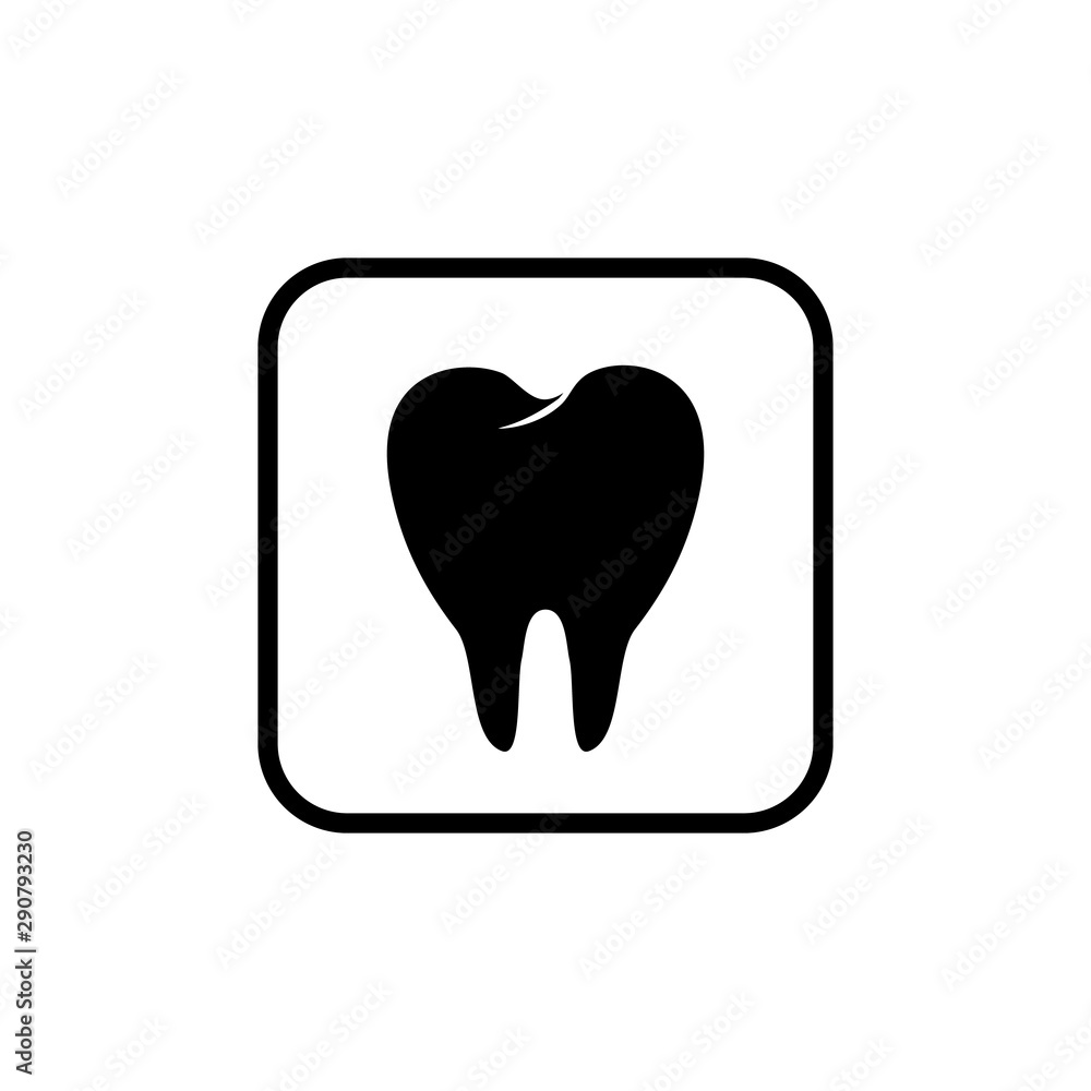 Tooth icon in flat style. Vector Tooth icon in flat style. Vector