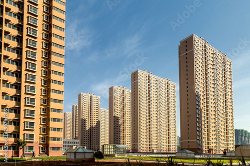 The residential quarter bristles with tall buildings © dong