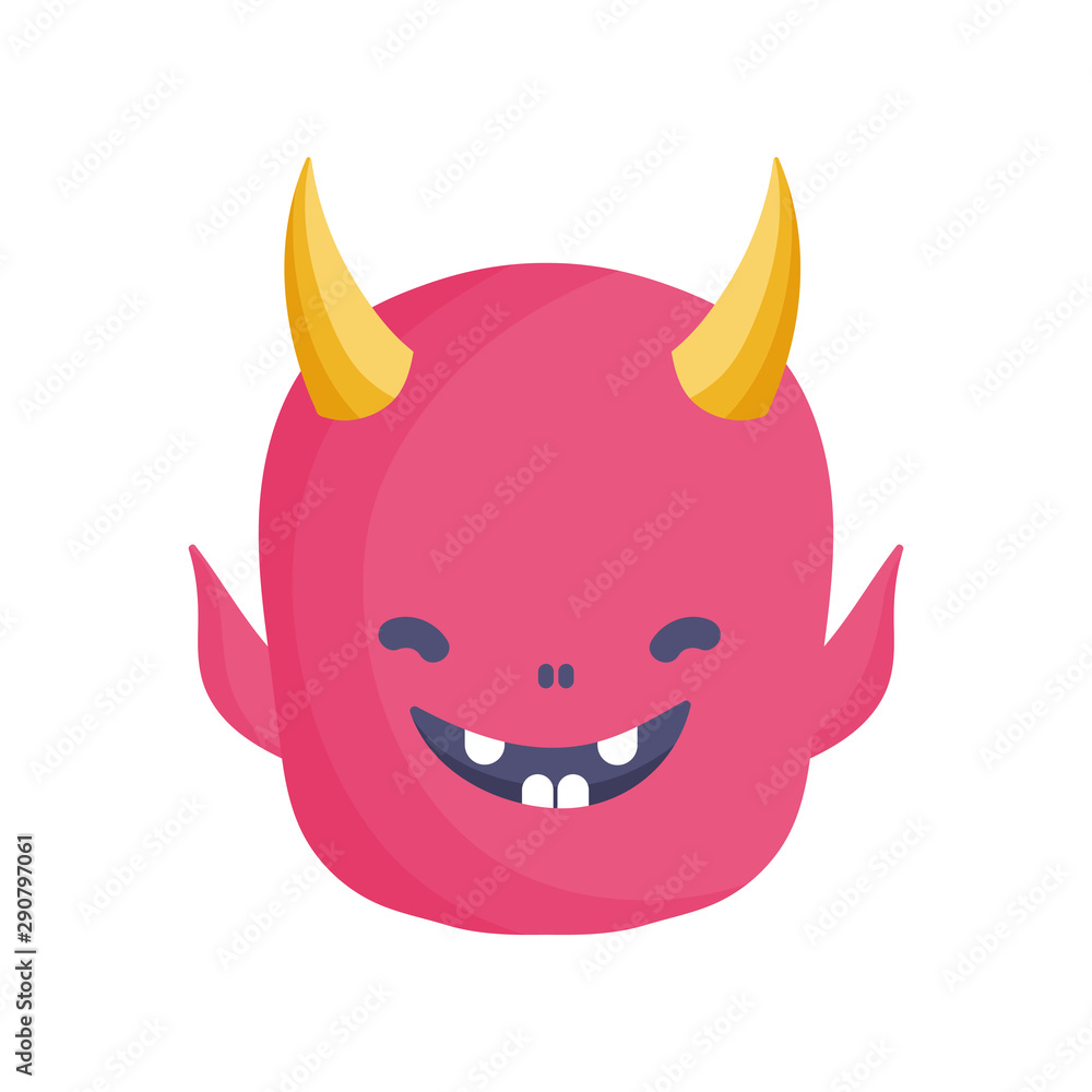 devil face icon trick or treat happy halloween devil face icon trick or treat happy halloween