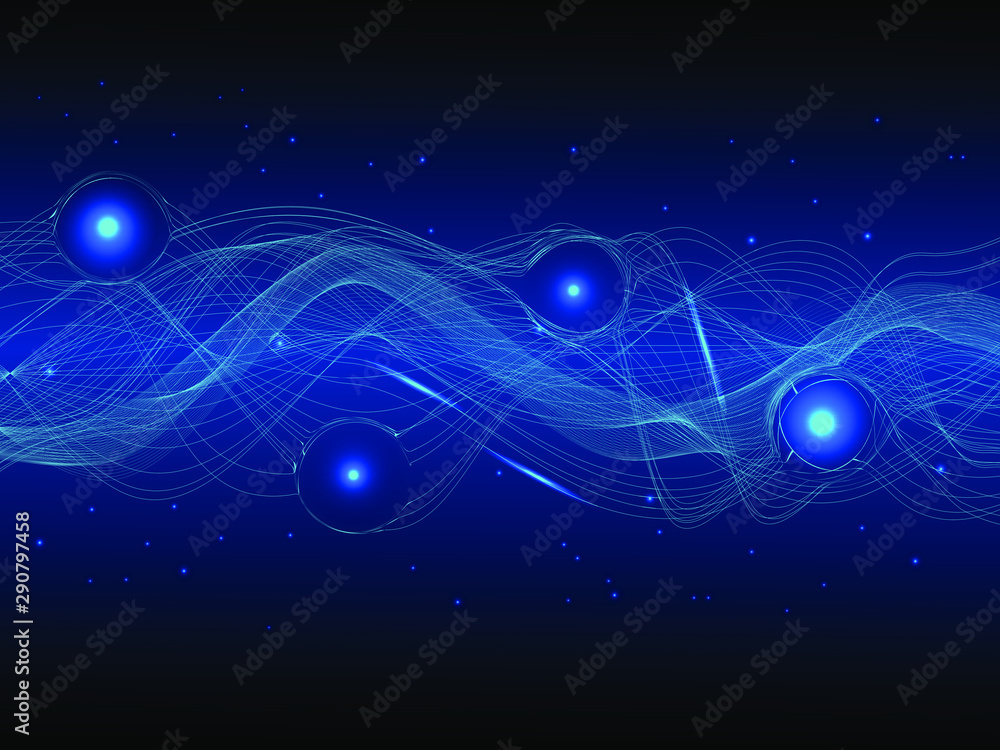 Fototapeta premium EPS 10 vector. Futuristic colorful background. Backdrop with lines and waves.