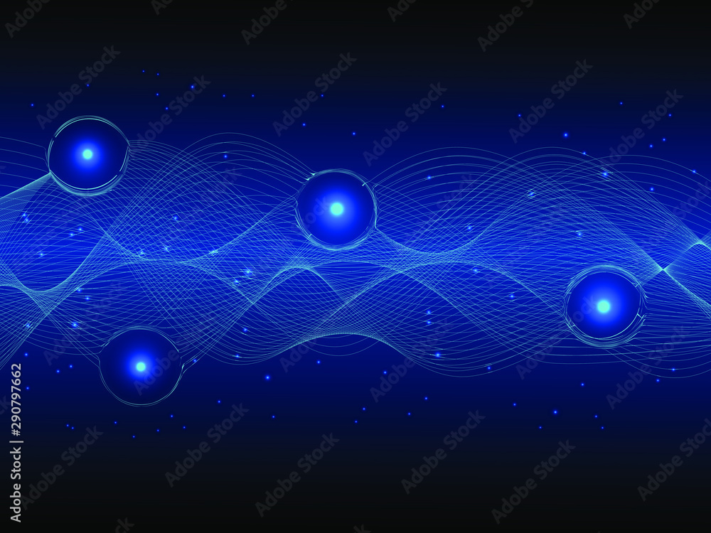 Fototapeta premium EPS 10 vector. Futuristic colorful background. Backdrop with lines and waves.