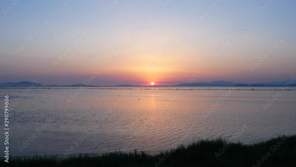 Epic sunset view from Mesologgi in Greece Epic sunset view from Mesologgi in Greece