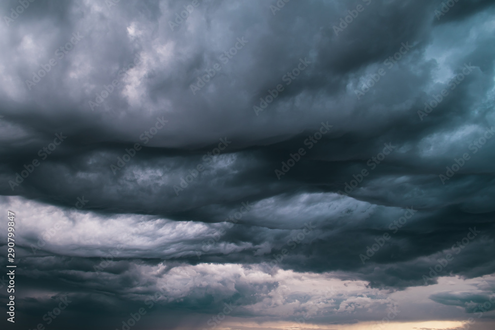 Stormy clouds by the ocean Stormy clouds by the ocean